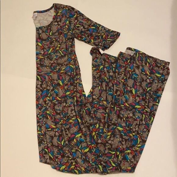 LuLaRoe And long maxi dress feathers Medium - Picture 1 of 4